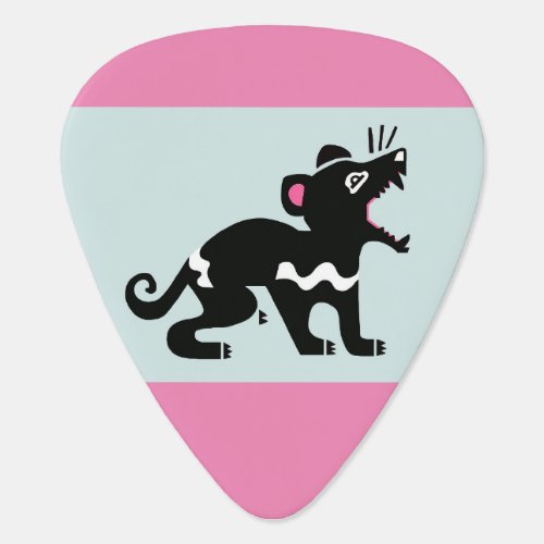 Cool TASMANIAN DEVIL _ Marsupial _ wildlife _ Pink Guitar Pick