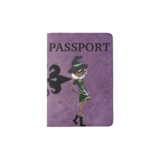 Cool Tattoo Girl Doll Design Passport Holder