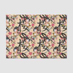 Cool tattoo lovers tiled party tissue paper