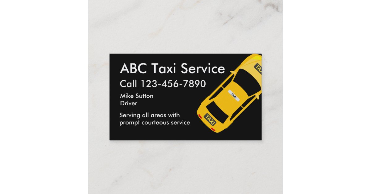 Cool Taxi Service Businesscards Business Card | Zazzle