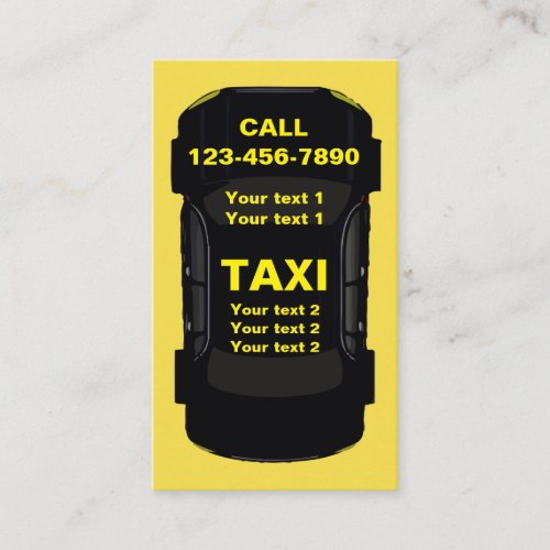 Cool Taxi Transportation Design Business Card