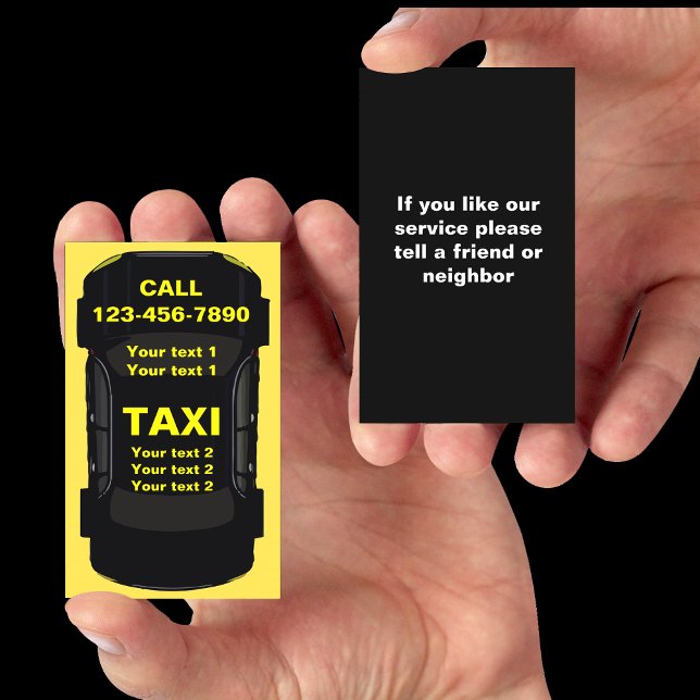 Cool Taxi Transportation Design Business Card (Creator Uploaded)