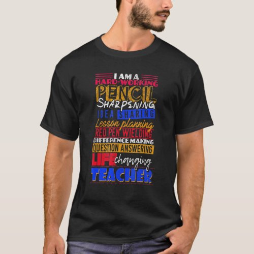 Cool Teacher Classroom School Teacher Quite Pin Dr T-Shirt