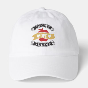 Cool Teacher off duty word art  Hat