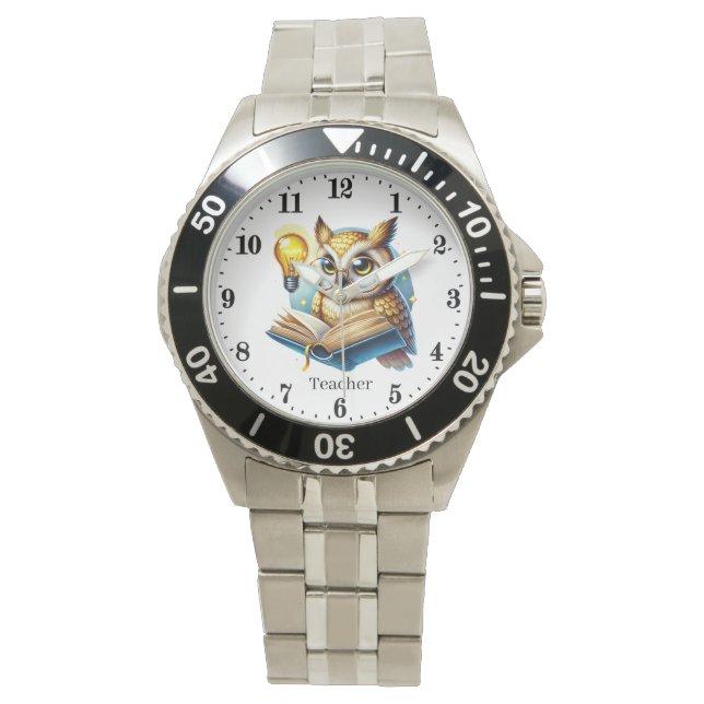 Cool Teacher owl customizable  Watch (Front)