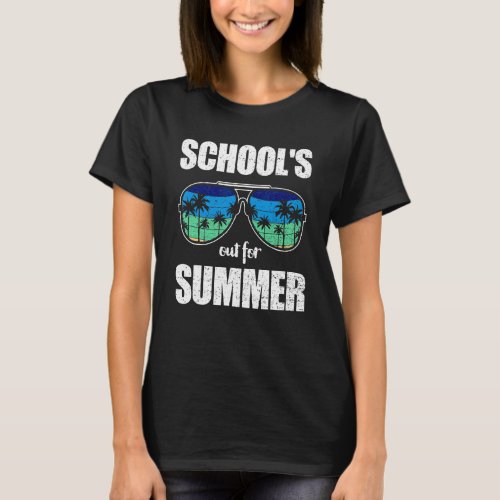Cool Teacher Schools Out For Summer Retro Last Day T_Shirt