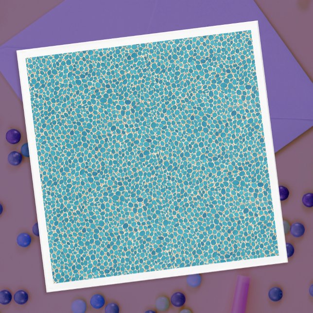 Cool Teal Crocodile Aligator Reptile Skin Pattern Napkins (Creator Uploaded)