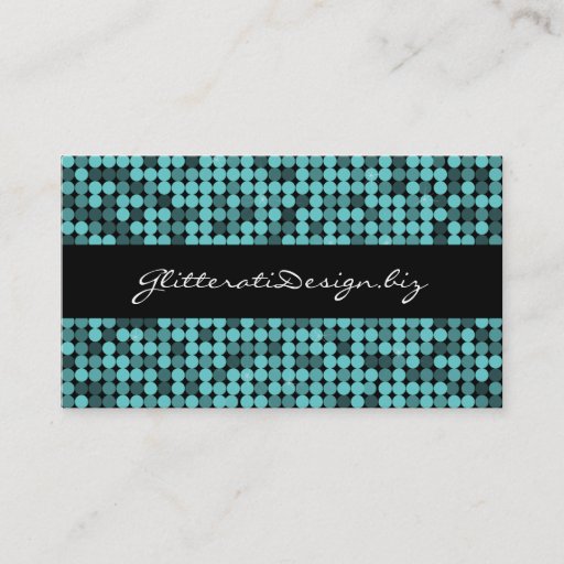 Customizable Cool Teal Glam Business Card