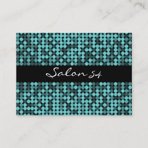 Customizable Cool Teal Glam Business Card