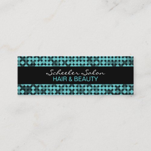 Cool Teal Glam - Custom Skinny Business Card