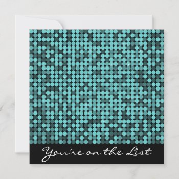 Cool Teal Glam Invitation by creativetaylor at Zazzle