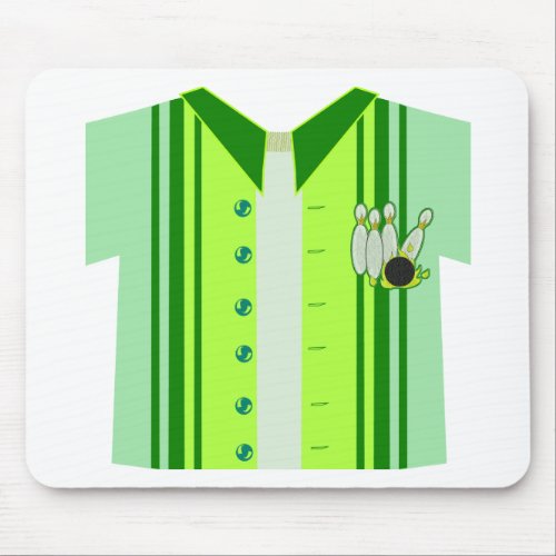 Cool Team Bowling Shirt Cartoon Epic Retro Style Mouse Pad