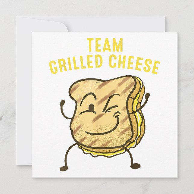 Cool Team Grilled Cheese Gift Funny Squad Toasted  Invitation (Front)