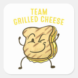 Cool Team Grilled Cheese Gift Funny Squad Toasted  Square Sticker