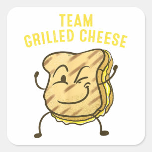 Cool Team Grilled Cheese Gift Funny Squad Toasted Square Sticker