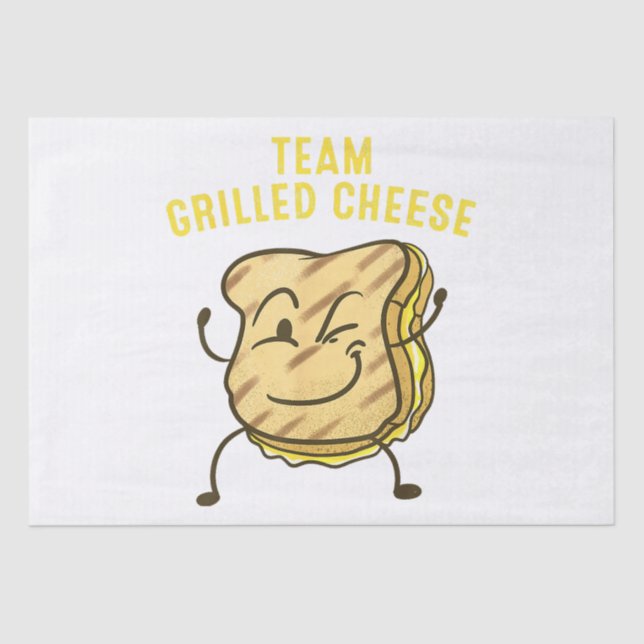 Cool Team Grilled Cheese Gift Funny Squad Toasted  Tissue Paper (Front)