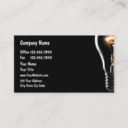 Cool Technology Electrician Business Cards