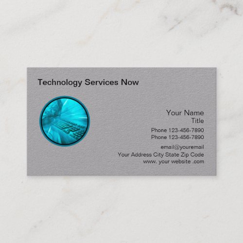 Cool Technology Grey Card Stock Business Cards