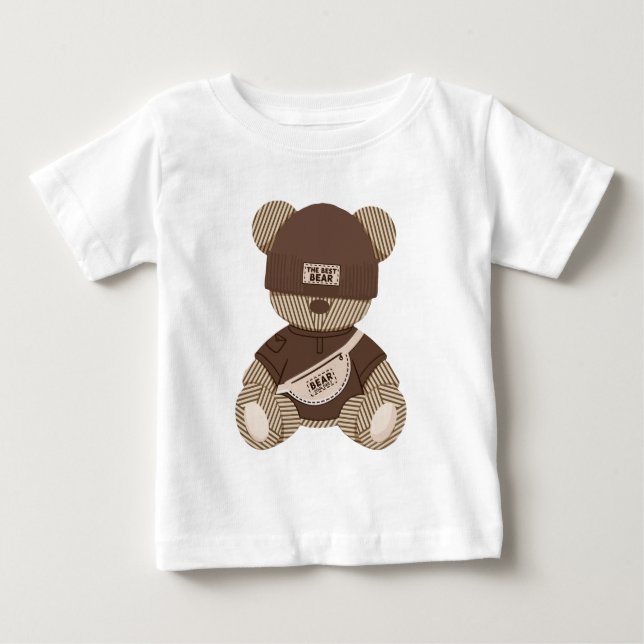 Cool Teddy Bear: Best Bear Design Baby T-Shirt (Front)