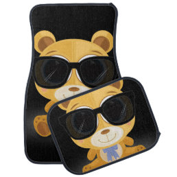 Cool Teddy Bear   Car Floor Mat