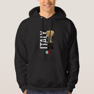 Cool Teddy Bear in Italy Style Illustration Graphi Hoodie
