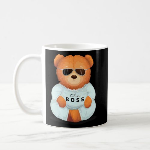 Cool Teddy Bear With Sunglasses Teddy  The Boss Bo Coffee Mug