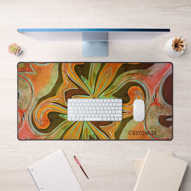 Cool Teen Custom Abstract Colorful Inspirivity  Desk Mat (Office 1)
