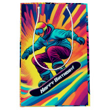 Cool Teen Snowboarder Winter Birthday
