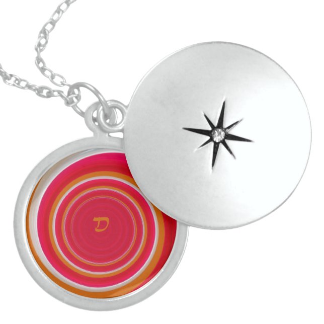 Cool Tenné Red and White women ideas  Locket Necklace (Front)