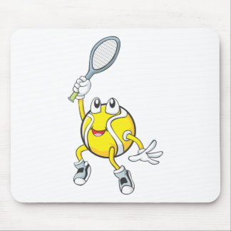 Cool Tennis Ball Holding Racquet Mouse Pad