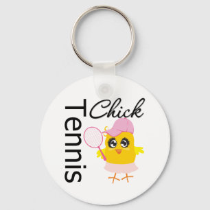 Cool Tennis Chick Keychain