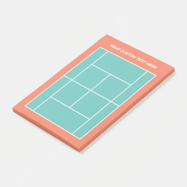 Cool tennis court layout Post-it Notes for coach (Angled)