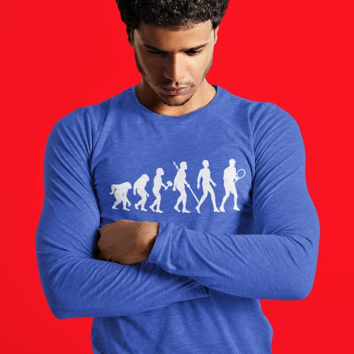 Cool Tennis evolution blue adult long sleeve T_Shirt