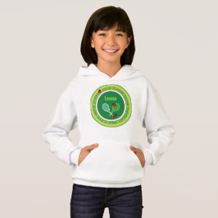 Cool tennis slogan with custom name hoodie