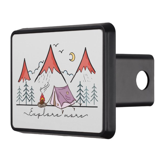 cool tent camping explore more hitch cover (Left)