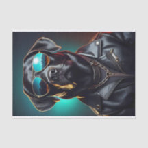 Cool Terrence, Black Lab in Leather Jacket