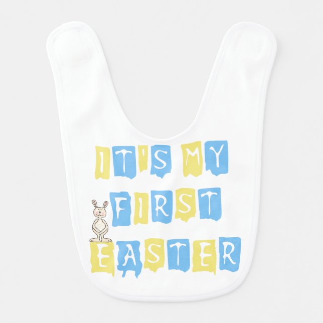 Cool Text First Easter Bib (Front)