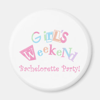 Cool Text Girls Weekend Bachelorette Party Magnet