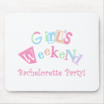 Cool Text Girls Weekend Bachelorette Party Mouse Pad