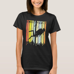 Cool Text Strips Vintage Retro  Scuba Diving T-Shirt