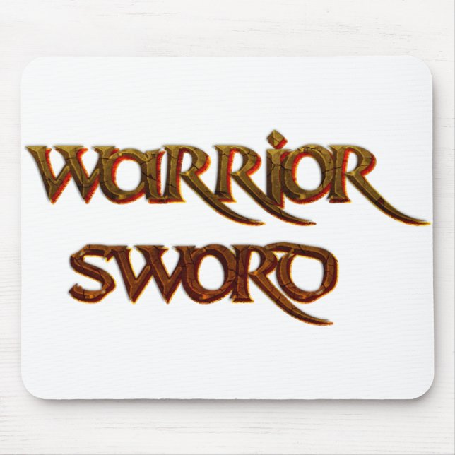 Cool Text - Warrior  Sword Mouse Pad (Front)
