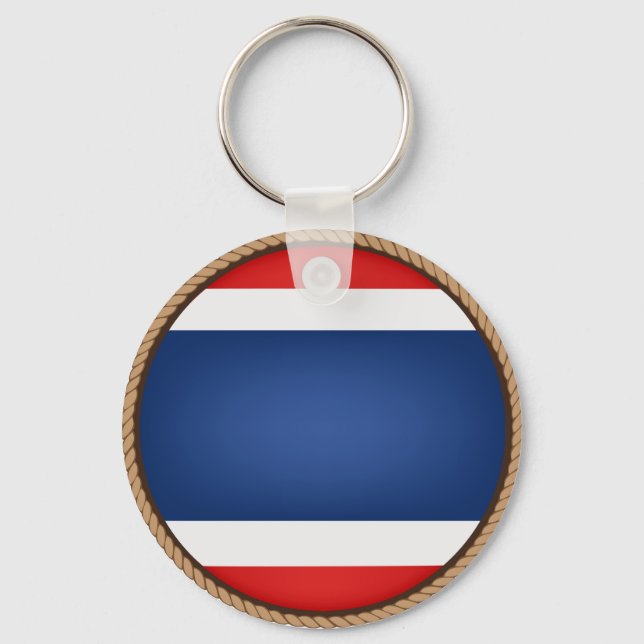 Cool Thailand Flag Seal Keychain (Front)