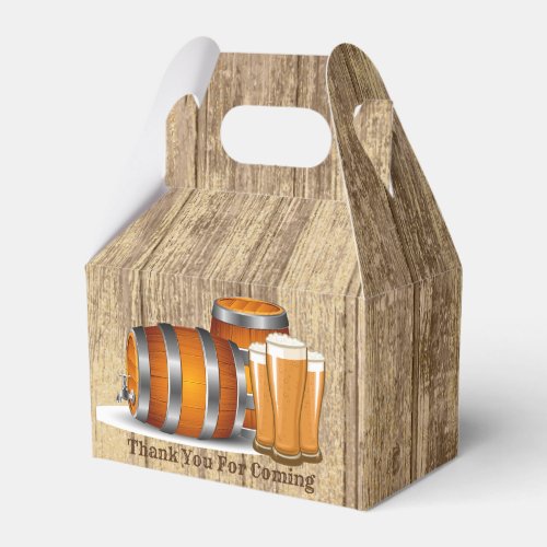 Cool thank you for coming beer keg party favor boxes