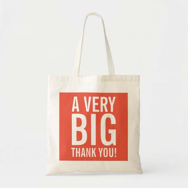 Cool thank you tote bags for party favors or gifts (Front)