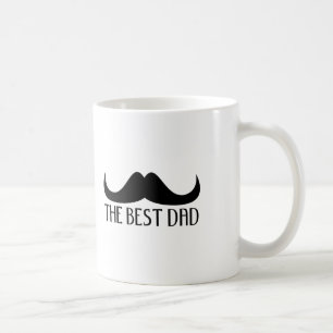 Cool The best Dad Black Moustache Father's Day Coffee Mug