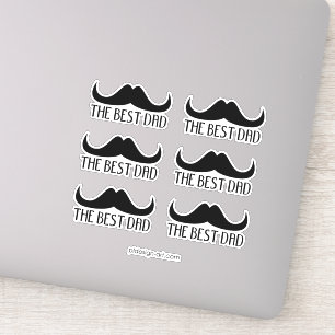 Cool The best Dad Black Moustache Father's Day Sticker