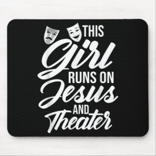 Cool Theater Art For Women Girls Musical Broadway Mouse Pad