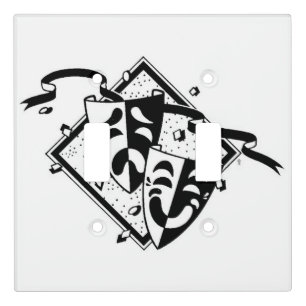 Cool Theater Symbol Double Switch Plate