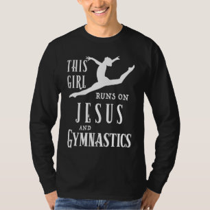 Cool This Girl Runs On Jesus And Gymnastics T-Shirt