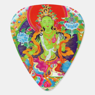 Cool tibetan thangka god mandala tattoo art guitar pick